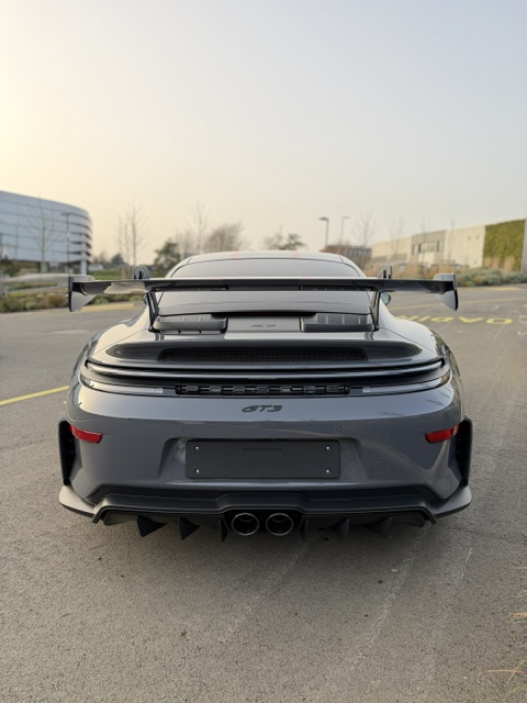 Porsche 911 GT3 rear view with wing