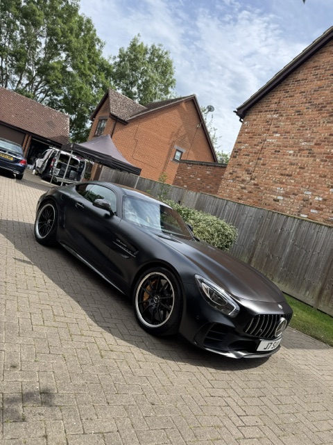 Mercedes-AMG GT R parked on driveway